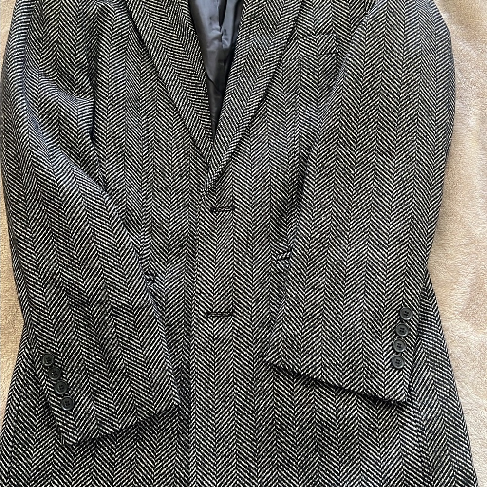Braveman Classic Black and White Herringbone Blazer